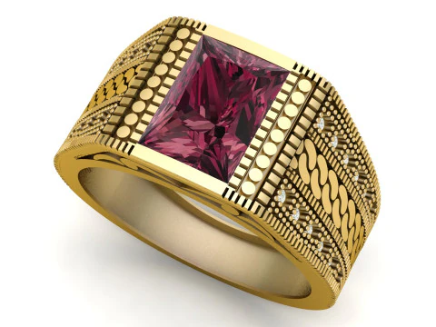 ITALIAN CHAIN FASHION MEN RING 3D PRINTABLE MODEL 3D Print Model