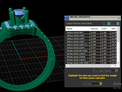 LUXURY FILIGREE DIMOND RING FO WOMEN 3D PRINTABLE MODEL 3D Print Model