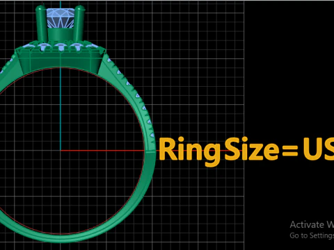 LUXURY FILIGREE DIMOND RING FO WOMEN 3D PRINTABLE MODEL 3D Print Model