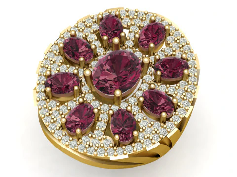 STYLISH GEMS RING FOR WOMEN 3D PRINTABLE MODEL 3D Print Model