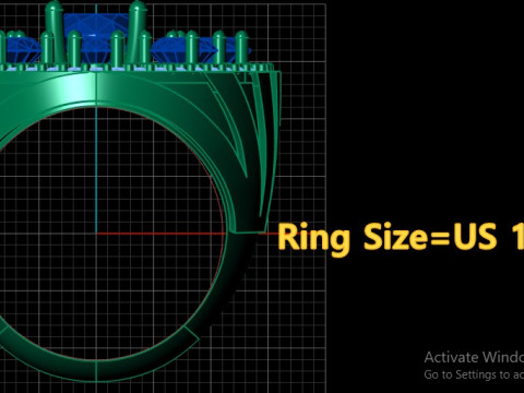 STYLISH GEMS RING FOR WOMEN 3D PRINTABLE MODEL Modello di stampa 3D