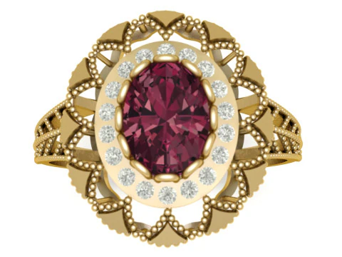 CINCIN PERNIKAHAN SOLITAIRE UNTUK WANITA MODEL PRINTABLE 3D Model Cetak 3D