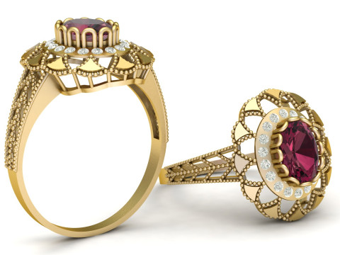 SOLITAIRE WEDDING RING FOR WOMEN 3D PRINTABLE MODEL 3D Print Model