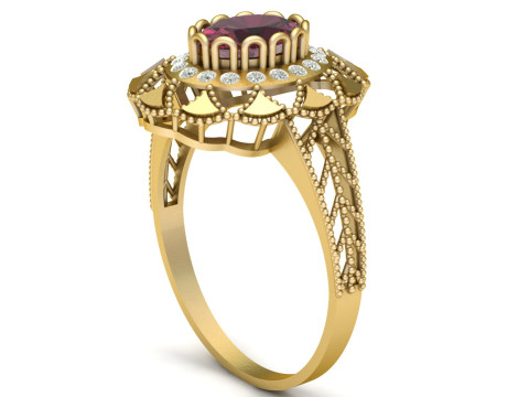 SOLITAIRE WEDDING RING FOR WOMEN 3D PRINTABLE MODEL 3D Print Model