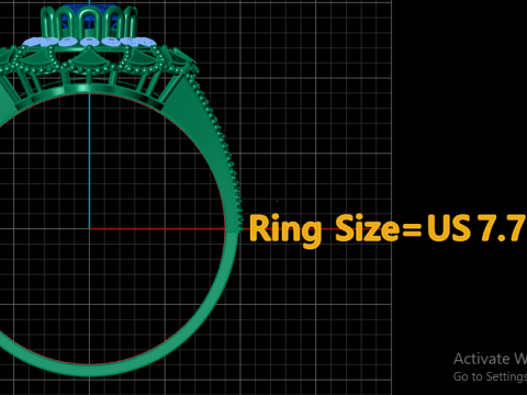 SOLITAIRE WEDDING RING FOR WOMEN 3D PRINTABLE MODEL 3D Print Model