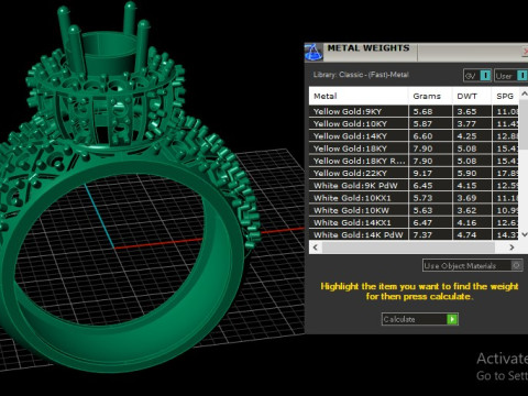 LUXURY CROWN RING 3D PRINTABLE MODEL 3Dプリントモデル