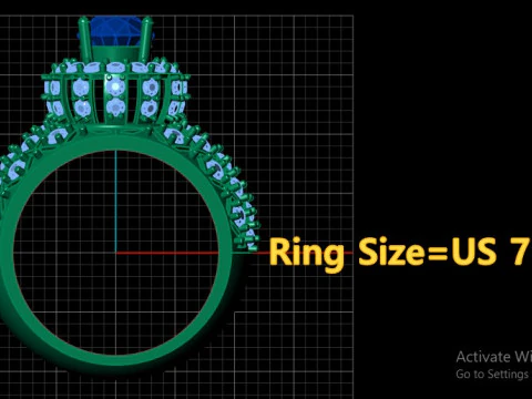LUXURY CROWN RING 3D PRINTABLE MODEL 3D Print Model