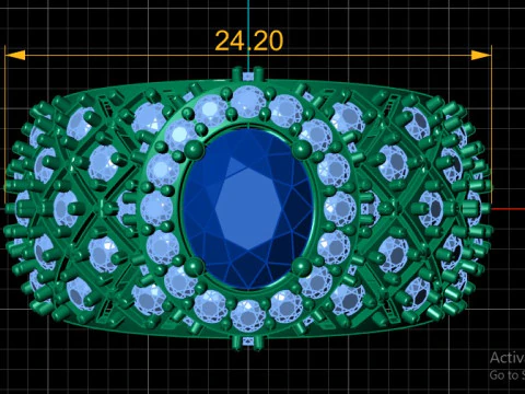 LUXURY CROWN RING 3D PRINTABLE MODEL 3D Print Model