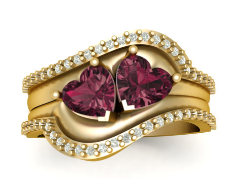 STYLISH PROPOSAL HEART RING 3D PRINTABLE MODEL 3D प्रिंट मॉडल