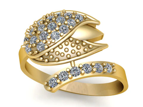 STYLOWY PIERŚCIONEK Z KWIATEM R&Oacute;ŻY DLA PRZYJACIELA MODEL DO WYDRUKU 3D Model do druku 3D