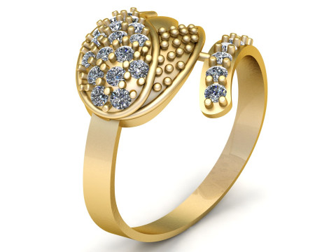 STYLISH ROSE FLOWER RING FOR A FRIEND 3D PRINTABLE MODEL 3D 打印模型