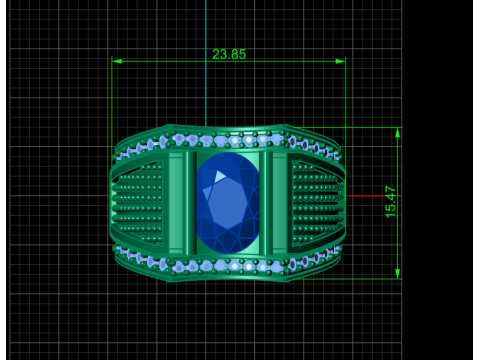LUXURY MEN FASHION RING 3D PRINTABLE MODEL Modelo de Impressão 3D