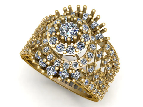 럭셔리 여성 반지 3D 인쇄 가능 모델 3D 프린트 모델