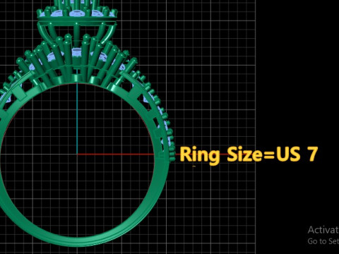LUXURY FEMALE RING 3D PRINTABLE MODEL 3D Принт Модель