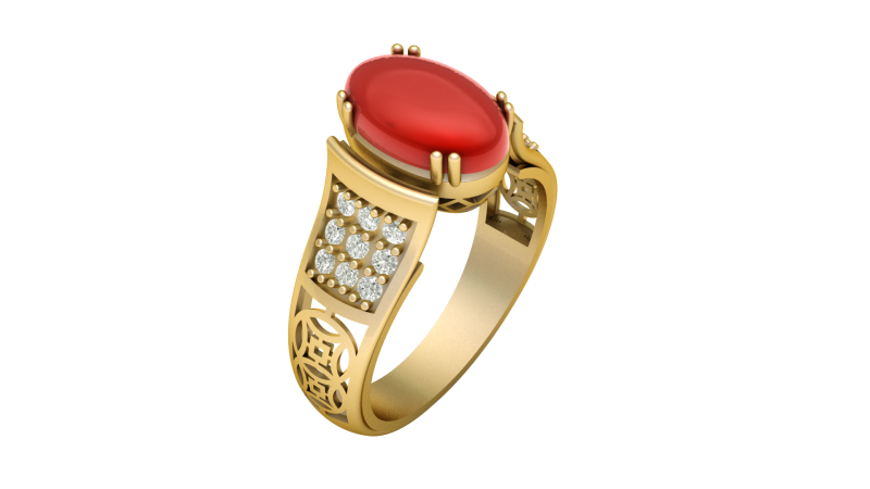 ELEGANTE ANILLO DE DIAMANTES PARA HOMBRE MODELO IMPRIMIBLE EN 3D Modelo de impresión 3D .c4d .max .obj .3ds .fbx .stl .blend 