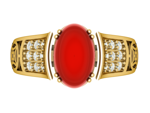 ELEGANTE ANILLO DE DIAMANTES PARA HOMBRE MODELO IMPRIMIBLE EN 3D Modelo de impresión 3D