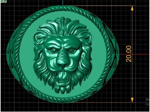 LION FACE RING FOR MEN 3D PRINTABLE MODEL Model do druku 3D