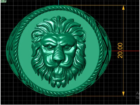 LION FACE RING FOR MEN 3D PRINTABLE MODEL 3D Print Model