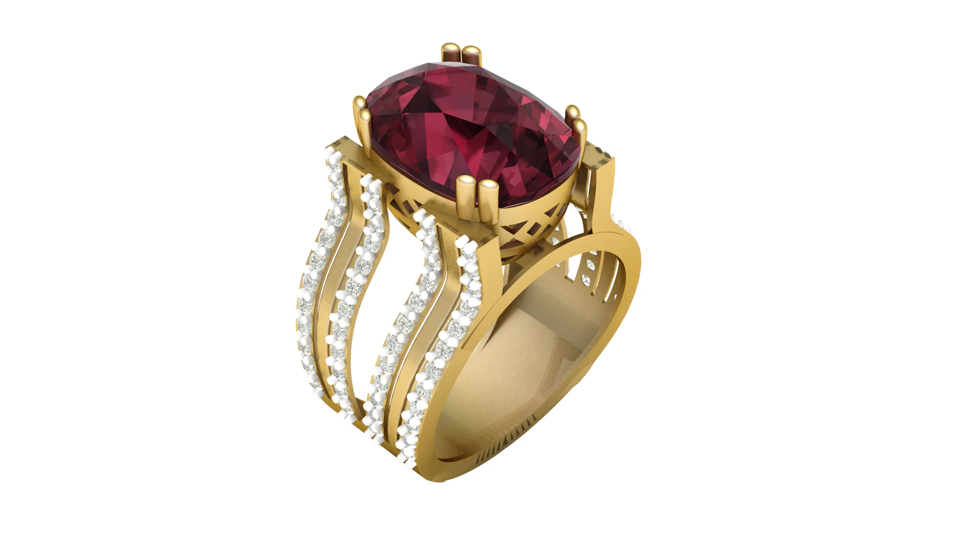 LUXURY WEDDING DIMOND RING FOR WOMEN 3D PRINTABLE MODEL 3D Print Model .c4d .max .obj .3ds .fbx .stl .blend 