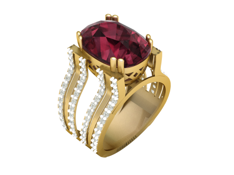 LUXURY WEDDING DIMOND RING FOR WOMEN 3D PRINTABLE MODEL 3D-printmodel