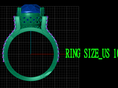 LUXURY WEDDING DIMOND RING FOR WOMEN 3D PRINTABLE MODEL 3Dプリントモデル