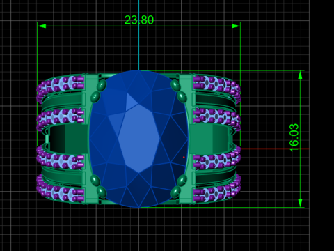 LUXURY WEDDING DIMOND RING FOR WOMEN 3D PRINTABLE MODEL 3Dプリントモデル