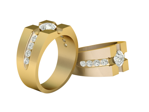 MEN FASHION DIMOND RING 3D PRINTABLE MODEL 3Dプリントモデル