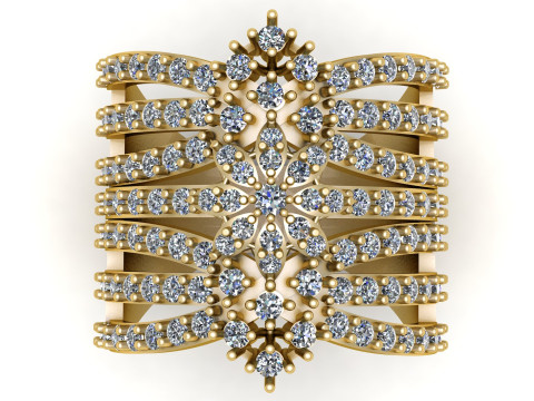 LUXURY WOMEN DIMOND RING 3D PRINTABLE MODEL 3D-printmodel