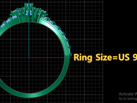 LUXURY WOMEN DIMOND RING 3D PRINTABLE MODEL 3D-printmodel