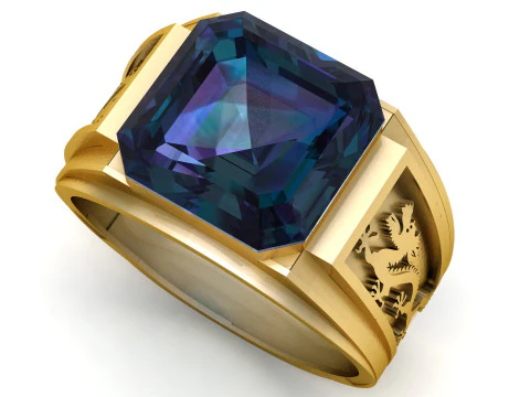 中国のドラゴン男性リング 3D 印刷可能モデル 3Dプリントモデル