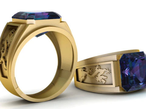 CHINESE DRAGON MEN RING 3D PRINTABLE MODEL 3D Print Model