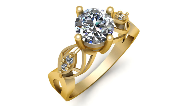 LUXURY DIOMOND RING FOR WOMEN 3D PRINTABLE MODEL 3D Принт Модель .c4d .max .obj .3ds .fbx .stl .blend 