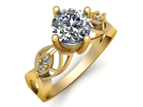 女性用の高級ダイヤモンドリング 3D 印刷可能モデル 3Dプリントモデル