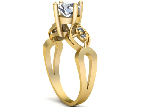 LUXURY DIOMOND RING FOR WOMEN 3D PRINTABLE MODEL 3D Print Model