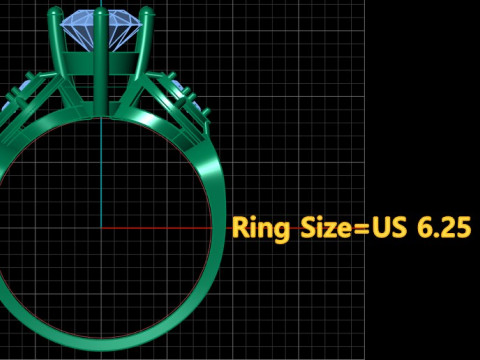 LUXURY DIOMOND RING FOR WOMEN 3D PRINTABLE MODEL 3D Принт Модель