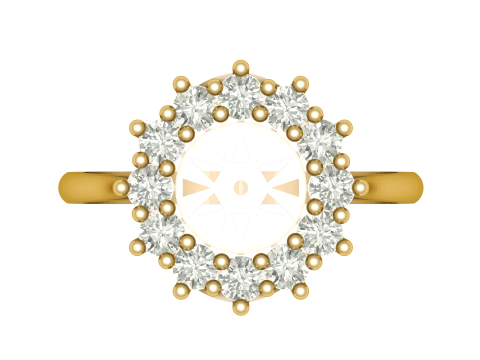 ENGAGEMENT DIMOND RING 3D PRINTABLE MODEL Modèles 3D en vedette