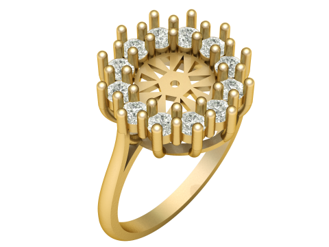 ENGAGEMENT DIMOND RING 3D PRINTABLE MODEL Modèles 3D en vedette