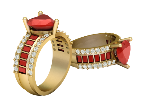 PROPOSAL HEART RING 3D PRINTABLE MODEL Modèles 3D en vedette
