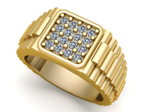 STYLISH RADO MEN RING 3D PRINTABLE MODEL 3D Print Model