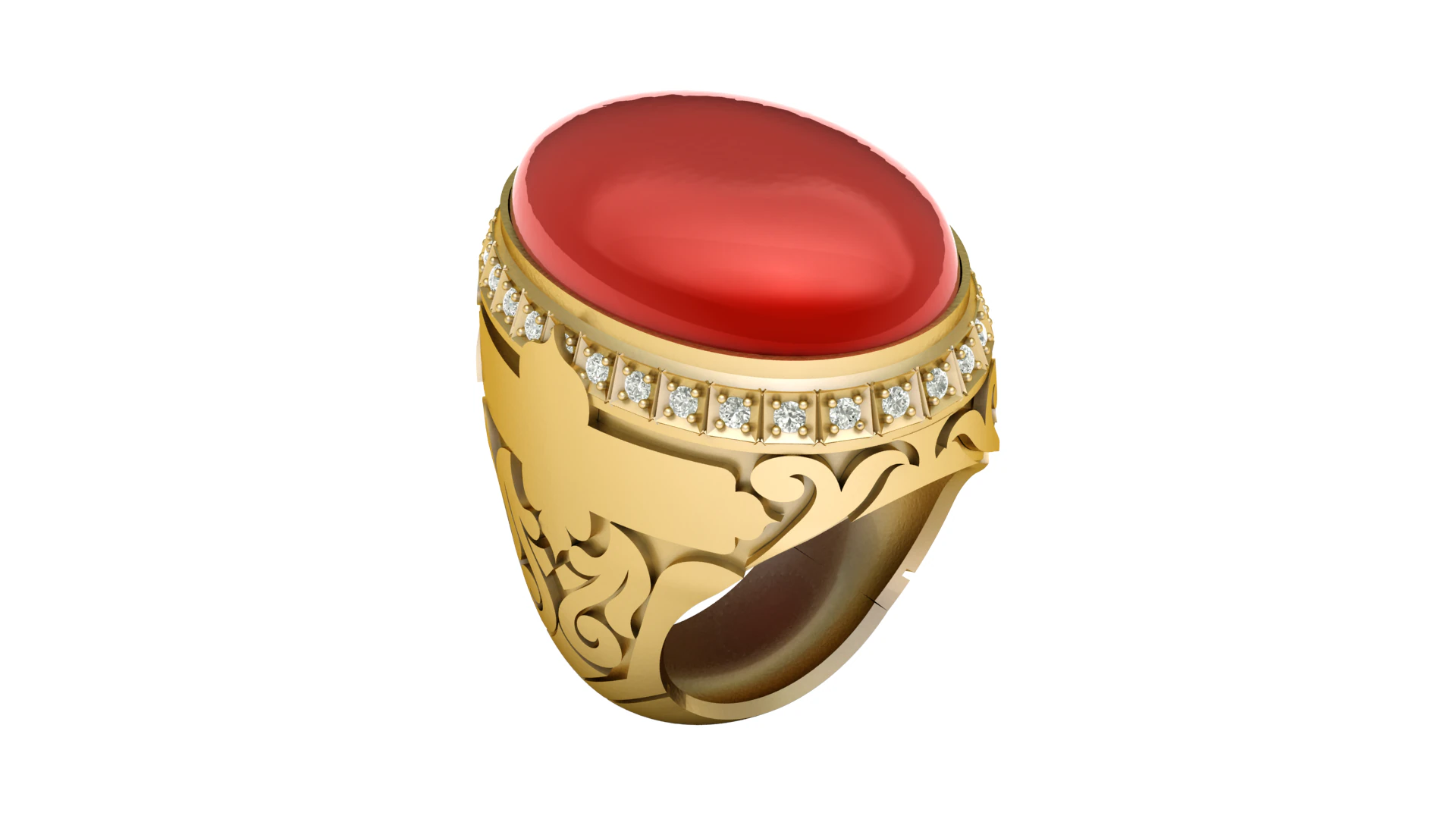 TURKISH MEN RING 3D PRINTABLE MODEL 3D Print Model .c4d .max .obj .3ds .fbx .stl .blend 