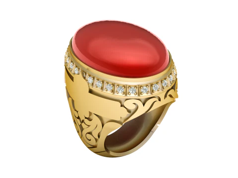 TURKISH MEN RING 3D PRINTABLE MODEL 3D Print Model