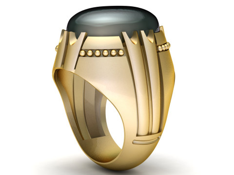 TURKISH MENS RING 3D PRINTABLE MODEL 3D 打印模型