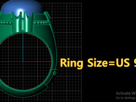 TURKISH MENS RING 3D PRINTABLE MODEL 3D 打印模型