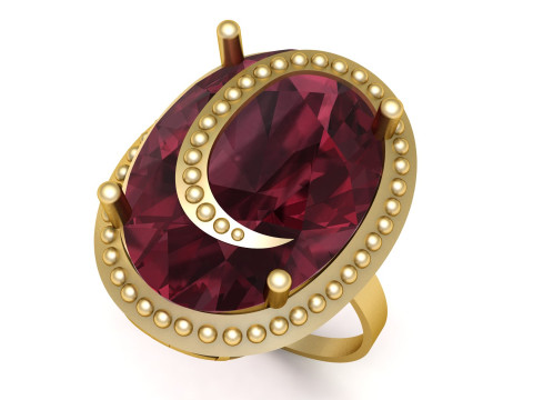 WOMEN ENGAGEMENT RING 3D PRINTABLE MODEL 3Dプリントモデル