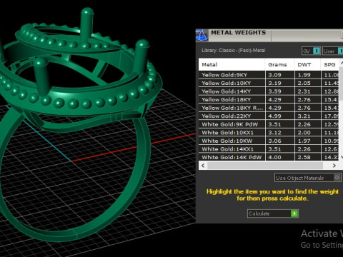 WOMEN ENGAGEMENT RING 3D PRINTABLE MODEL 3Dプリントモデル