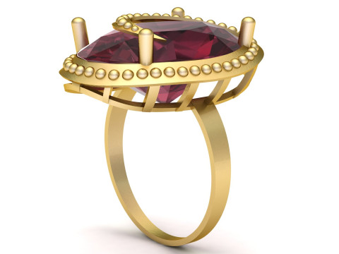 WOMEN ENGAGEMENT RING 3D PRINTABLE MODEL 3Dプリントモデル