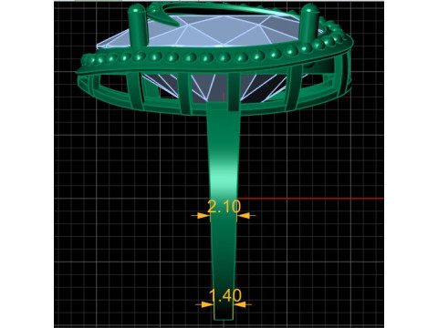 WOMEN ENGAGEMENT RING 3D PRINTABLE MODEL 3Dプリントモデル
