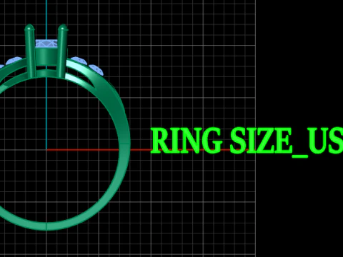 STYLISH SOLITAIRE DIAMOND RING 3D PRINTABLE MODEL 3D Print Model