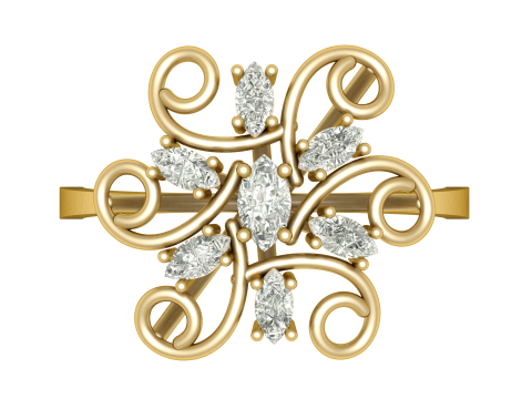 STYLISH ENGAGEMENT RING 3D PRINTABLE MODEL 3D प्रिंट मॉडल