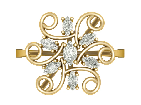 STYLISH ENGAGEMENT RING 3D PRINTABLE MODEL 3D Print Model